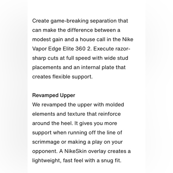 Nike Vapor Edge Elite 360 2 Football Cleats Volt Black FB3347-703 Men’s Size 14 - Picture 10 of 11